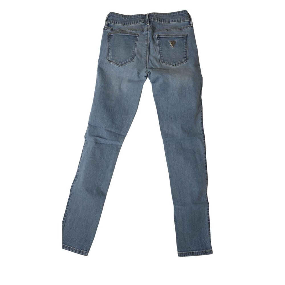Guess Los Angeles Distressed Skinny Jeans Size 27 Blue Denim Womens - Picture 5 of 7